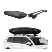 Carbonlook Dachbox 480L + Alu Dachträger Audi A4 B9 Avant 2016-2025 Schwarz