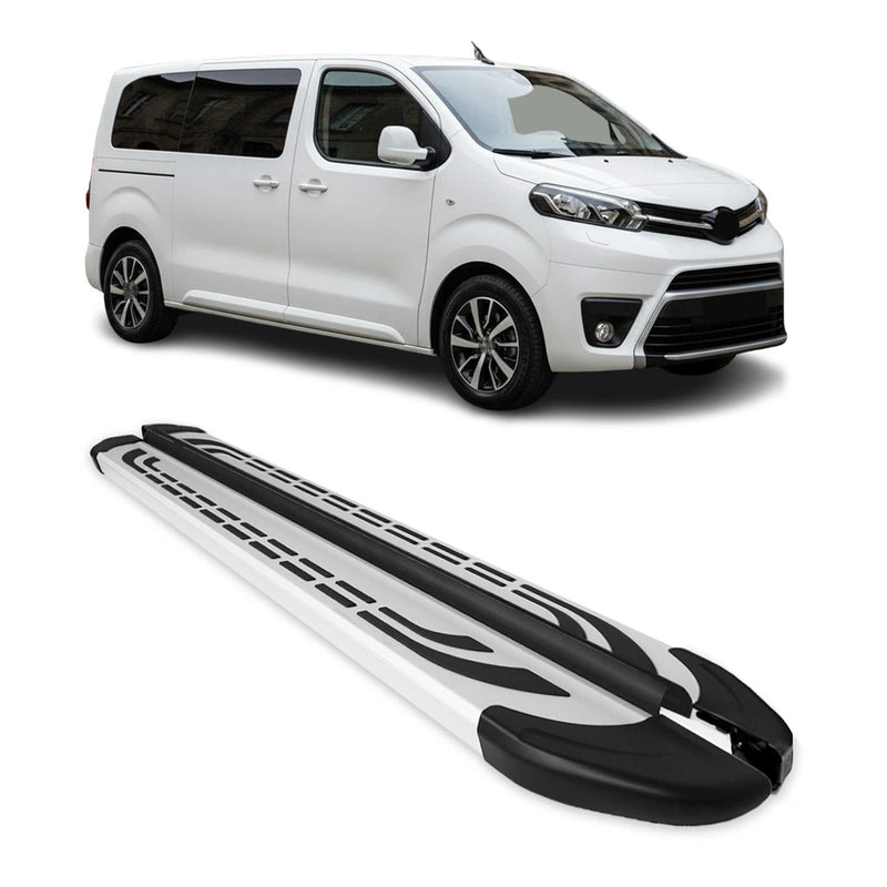 Trittbretter Schweller Seitenbretter für Toyota Proace 2017-2025 Kurzer RS Alu