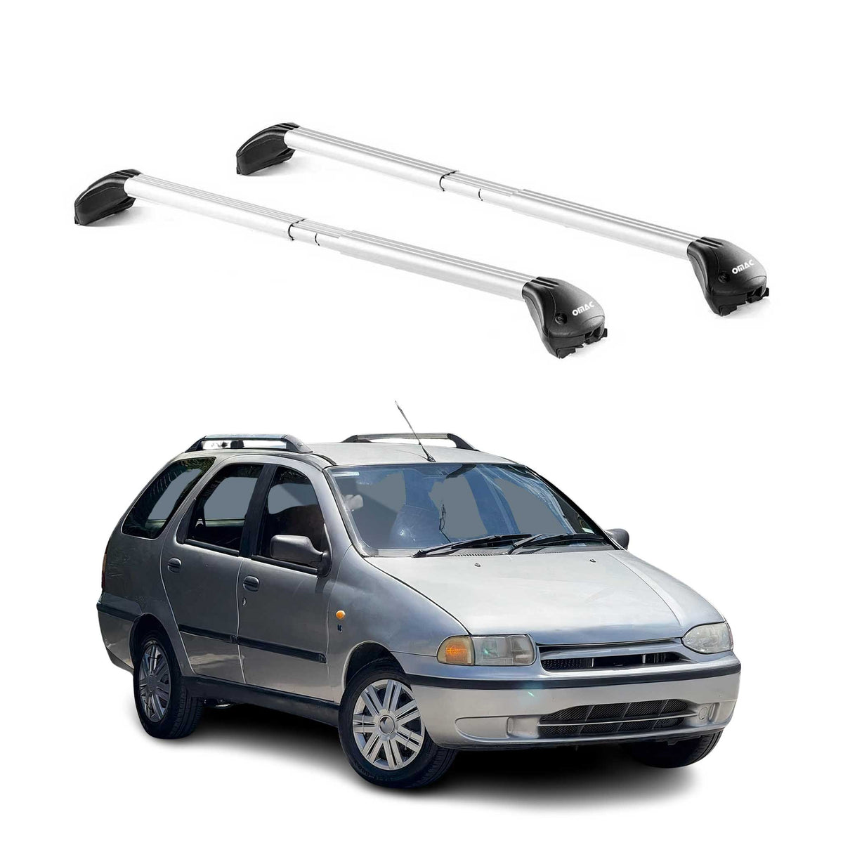 Dachträger Grundtäger für Fiat Palio WeekEnd 1996-2007 5tür 100kg Alu ABE Silber