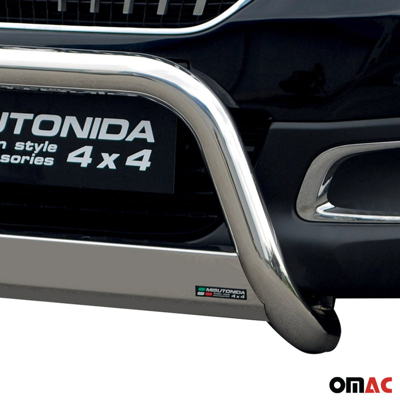 Frontbügel Frontschutzbügel für Peugeot 2008 2016-2019 ø63mm Stahl Silber Schutz