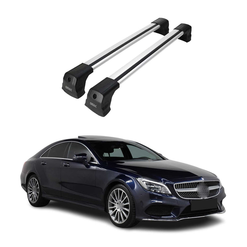 Dachträger Grundtäger für Mercedes CLS C218 2010-2017 75kg Alu Silber 2 tlg