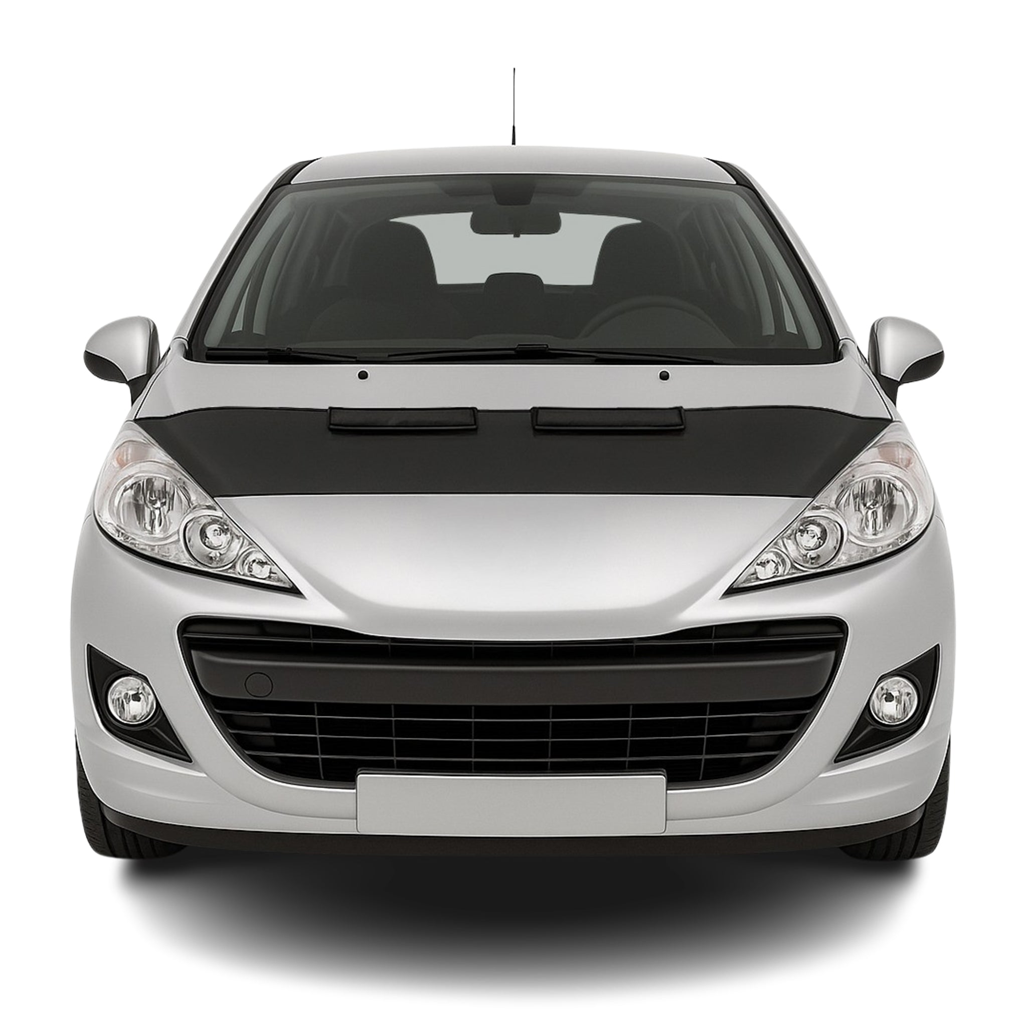 Haubenbra Steinschlagschutz Bonnet Bra für Peugeot 207 Schwarz Halb