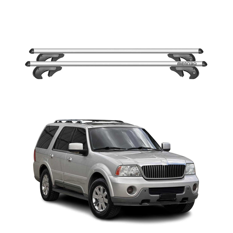 Menabo Dachträger Grundtäger für Lincoln Navigator 1998-2006 90kg Alu Silber 2x