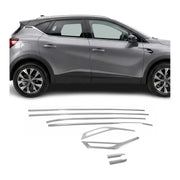 Fensterleisten Zierleisten für Renault Captur 2019-2026 Edelstahl Chrom 8tlg