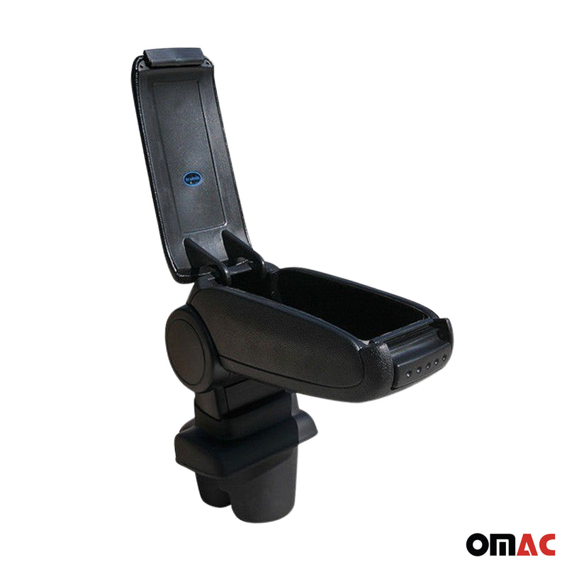 Mittelarmlehne Armlehne Mittelkonsole für Peugeot 207 2006-2012 PU-Leder Schwarz