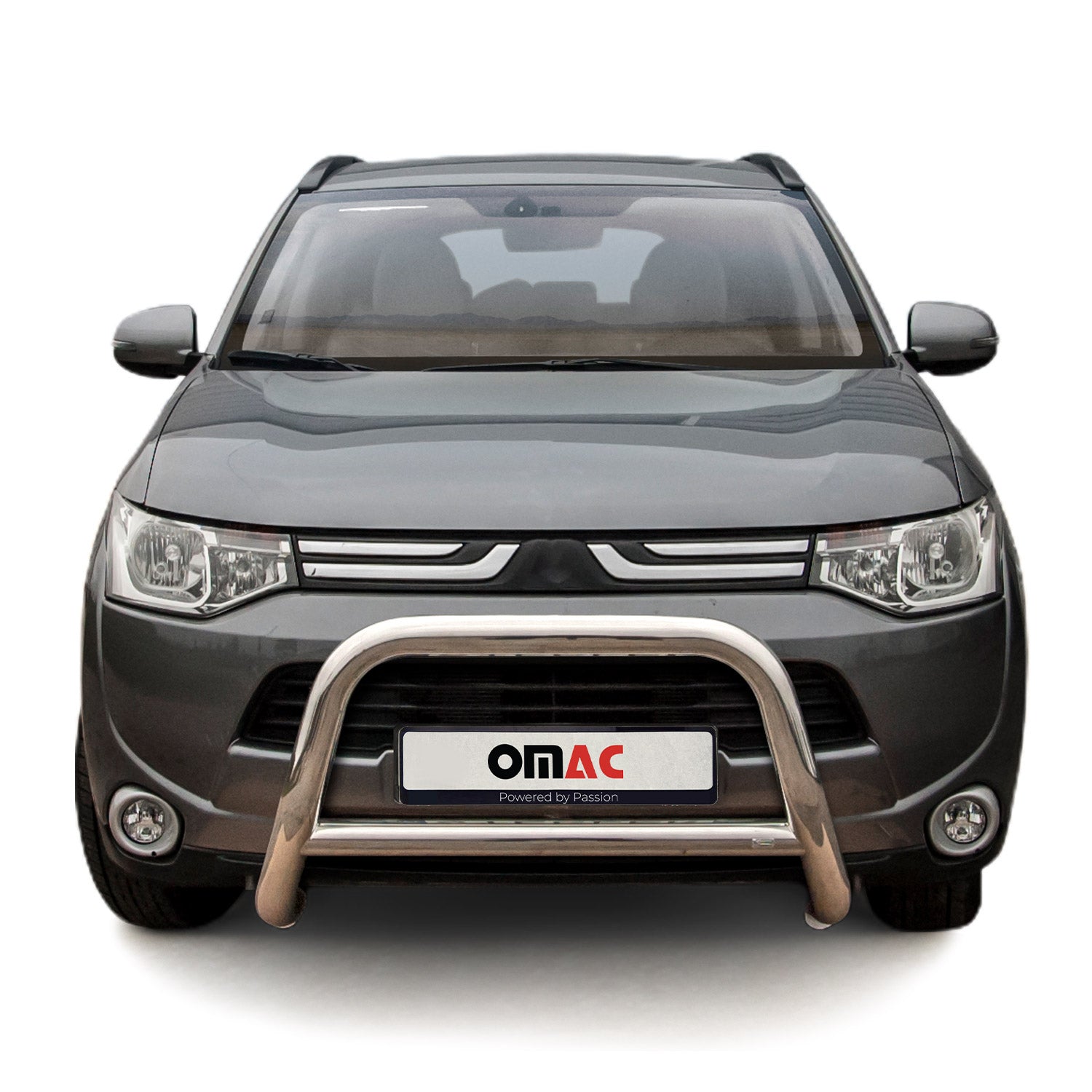 Frontbügel Frontschutzbügel fürsubishi Outlander 2012-2015 ABE Stahl Silber