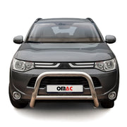 Frontbügel Frontschutzbügel fürsubishi Outlander 2012-2015 ABE Stahl Silber