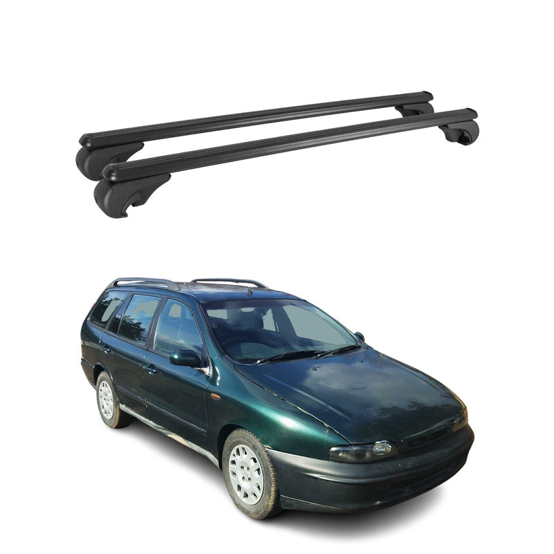 Dachträger für Fiat Marea Weekend 1996-2003 Gepäckträger Grundträger Alu Schwarz