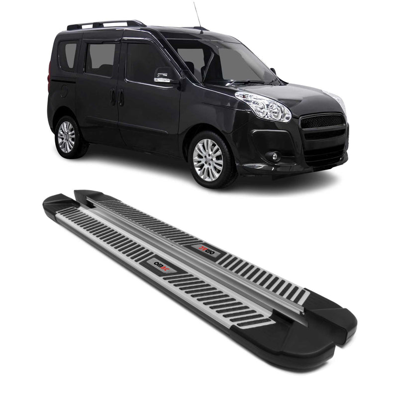 Seitenschweller Trittbretter Schweller für Fiat Doblo L1 II 2010-2021 Alu 2x