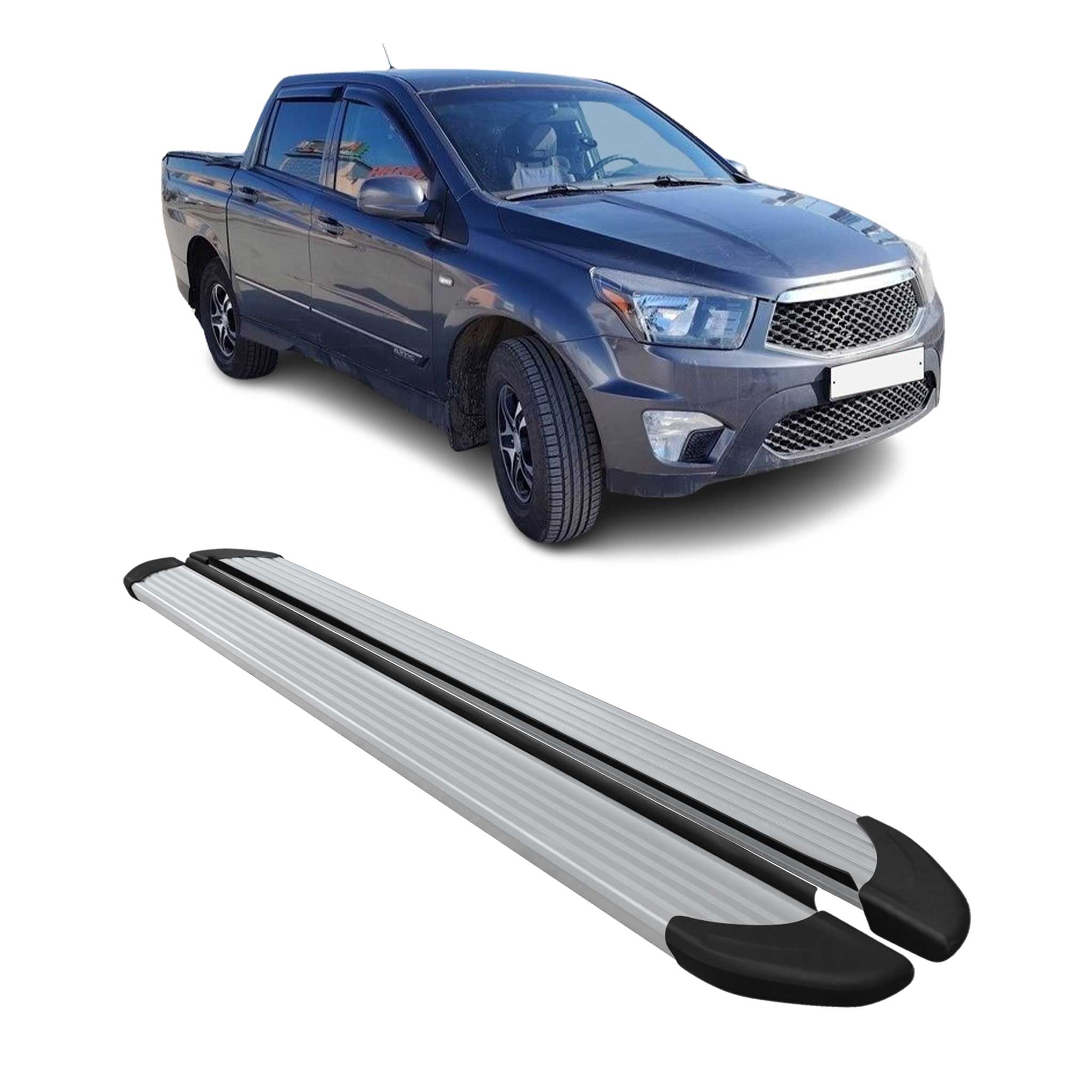 Seitenschweller Trittbretter Schweller für Ssangyong Actyon Sport 2007-2018 Alu
