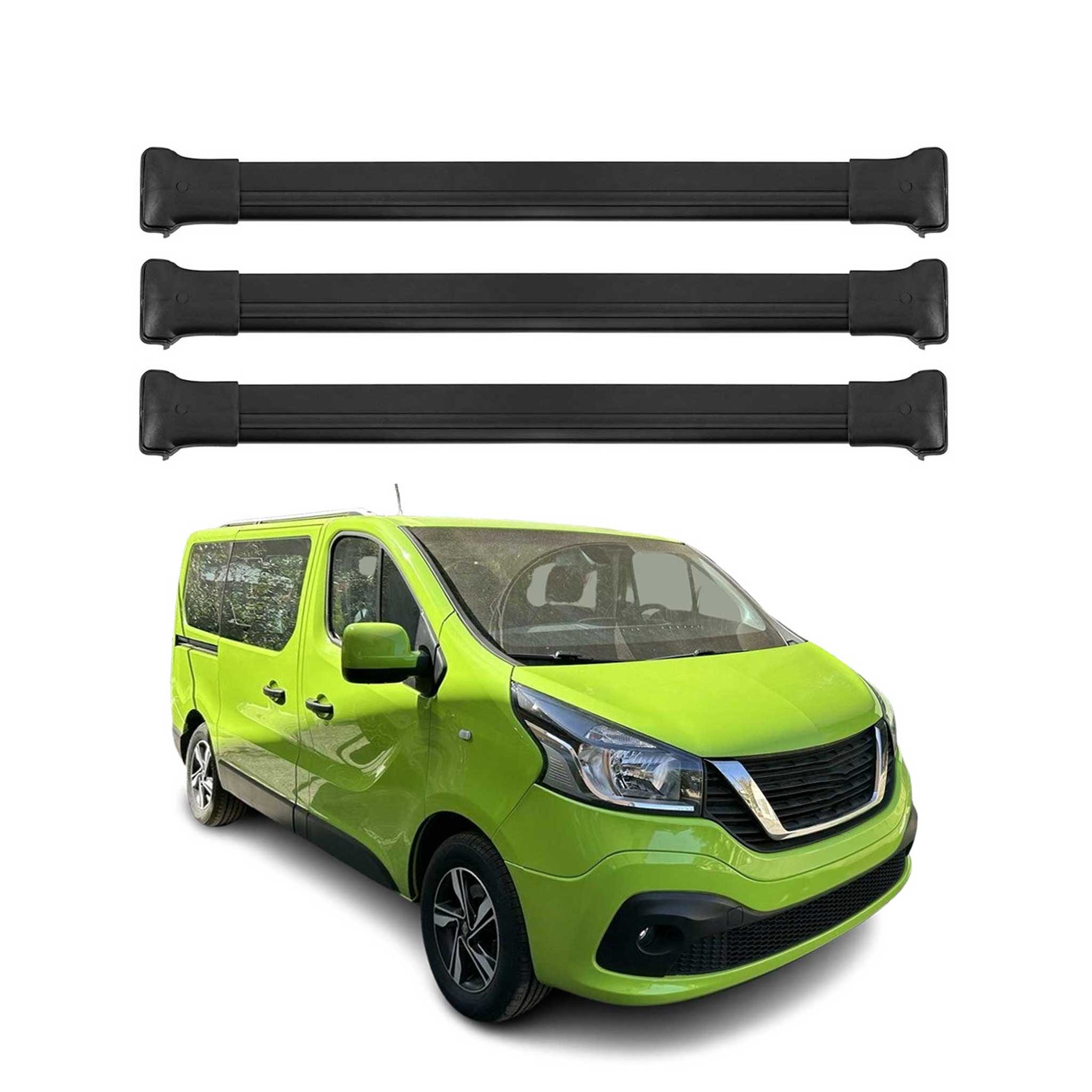 Dachträger Gepäckträger für Nissan NV300 2016-2024 Relingträger Alu Schwarz 3x