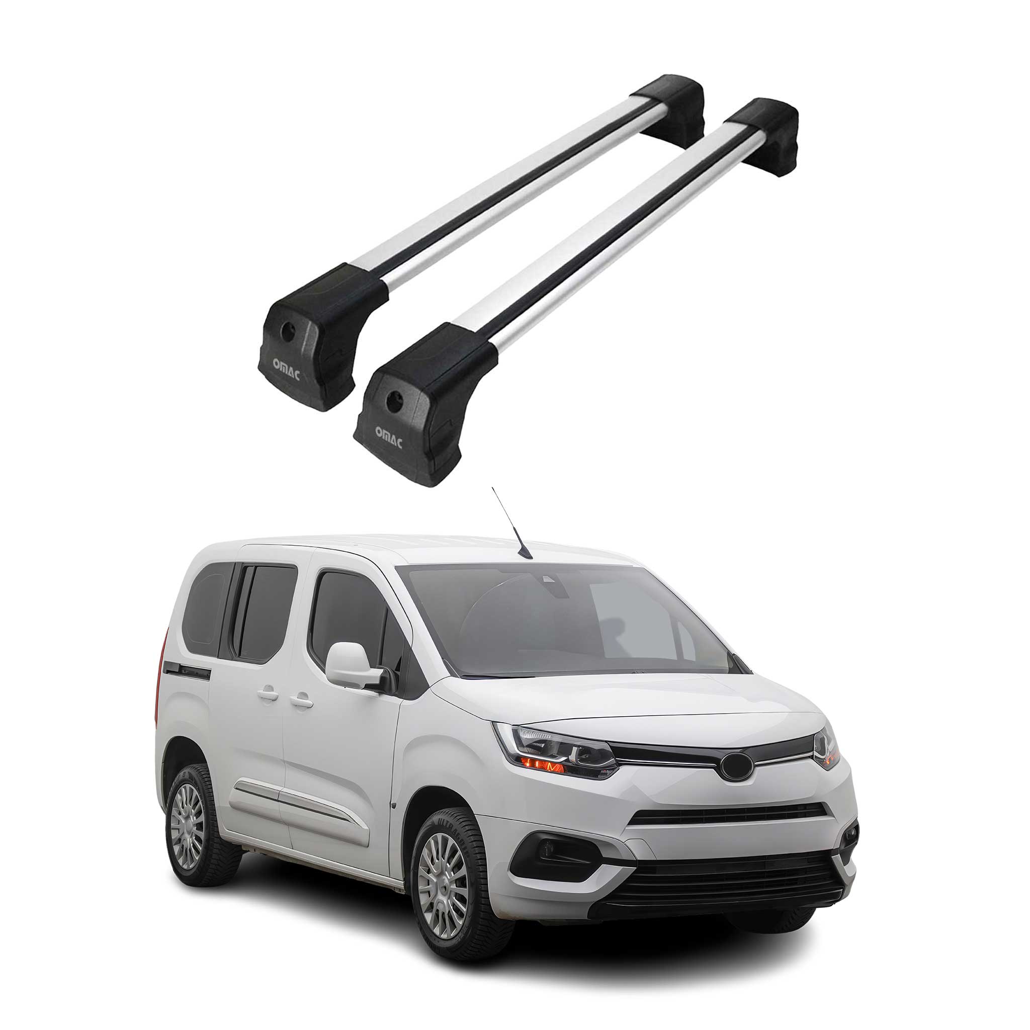 Dachträger Grundtäger für Toyota Proace City 2019-2026 Aluminium Silber 2 tlg