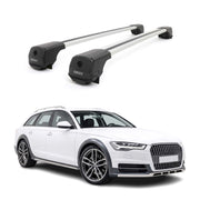 Dachträger Grundträger für Audi A6 C7 Allroad 2012-2018 Aluminium 75kg Grau 2tlg
