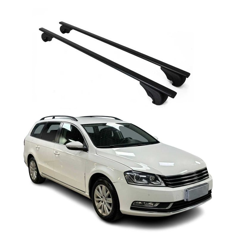 Dachträger Grundtäger für VW Passat Alltrack B7 2012-2014 75kg Metall Schwarz 2x