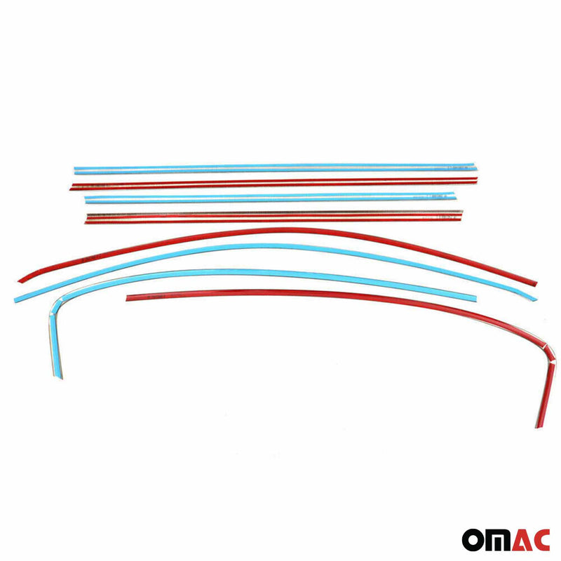 Fensterleisten Zierleisten für Fiat Tipo 2015-2025 Edelstahl Chrom Dunkel 8tlg