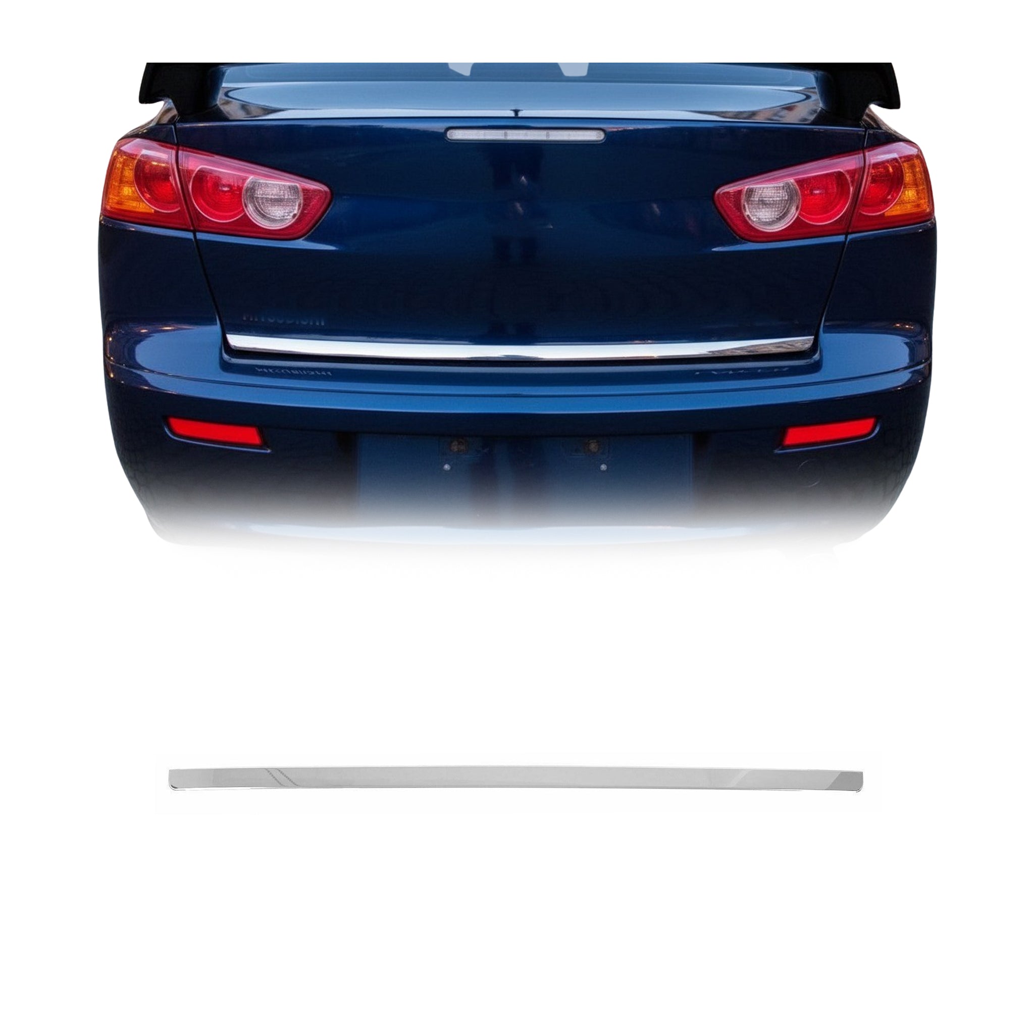 Kofferraumleiste Heckleiste für Mitsubishi Lancer 2007-2017 Edelstahl Chrom