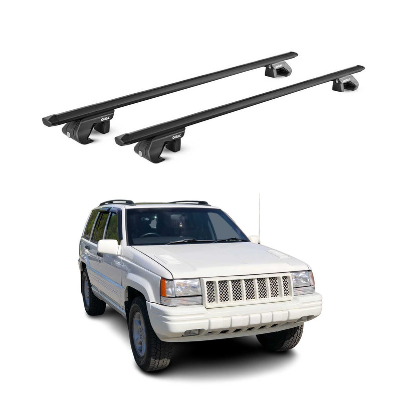 Dachträger für Jeep Grand Cherokee ZJ 1992-1998 5 tür 90kg Alu Schwarz 2x ABE