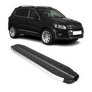 Seitenschweller Seitenbretter Trittbretter für VW Tiguan 2007-2016 Alu Schwarz
