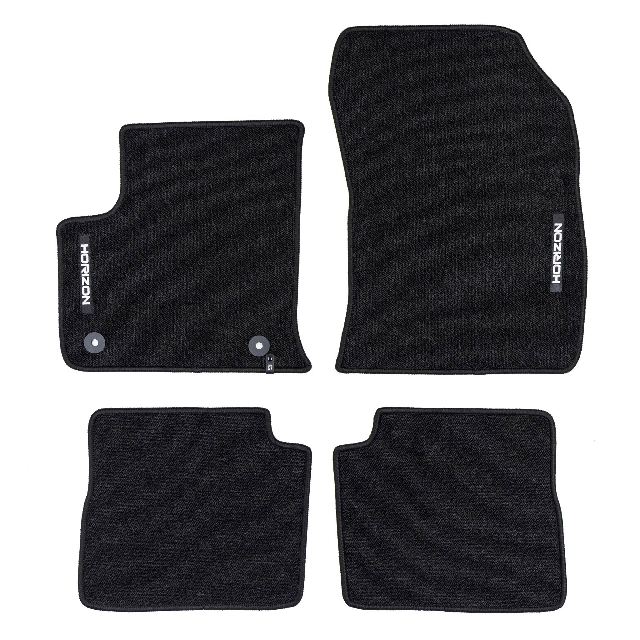 Velours Fußmatten für Peugeot e-2008 2019-26 Autoteppich Automatten Schwarz 4tlg