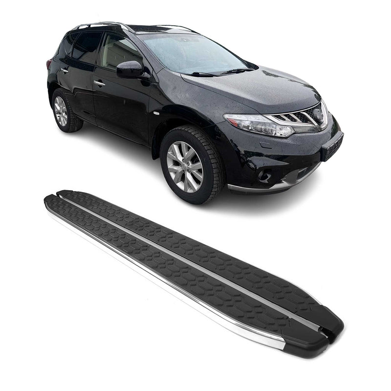 Trittbretter Seitenschweller für Nissan Murano 2008-2014 Edelstahl Schwarz Grau