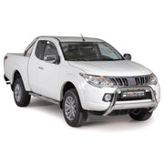 Stahl Seitenschweller Schwellerrohre für Mitsubishi L200 Club Cab 2015-2026 Grau