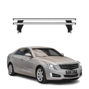 Menabo Dachträger Grundtäger für Cadillac ATS 2013-2019 50kg Alu Silber 2 tlg