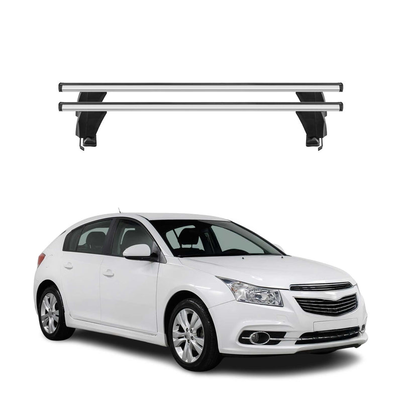 Menabo Dachträger für Chevrolet Cruze 2009-2016 Schrägheck 50kg Alu Silber 2x