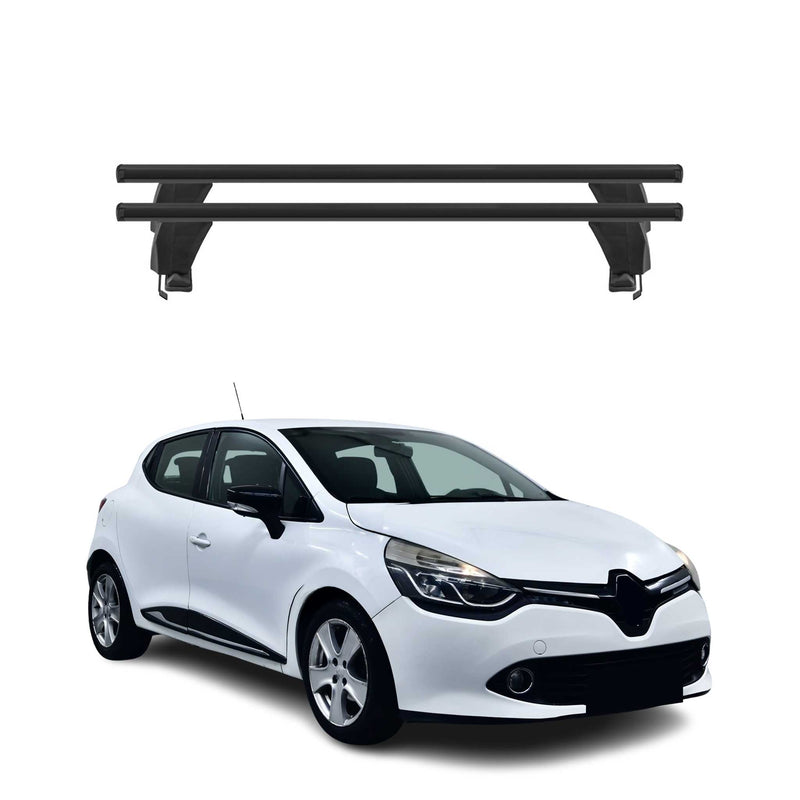 Menabo Dachträger Grundtäger für Renault Clio mk4 2012-2019 50kg Alu Schwarz 2x