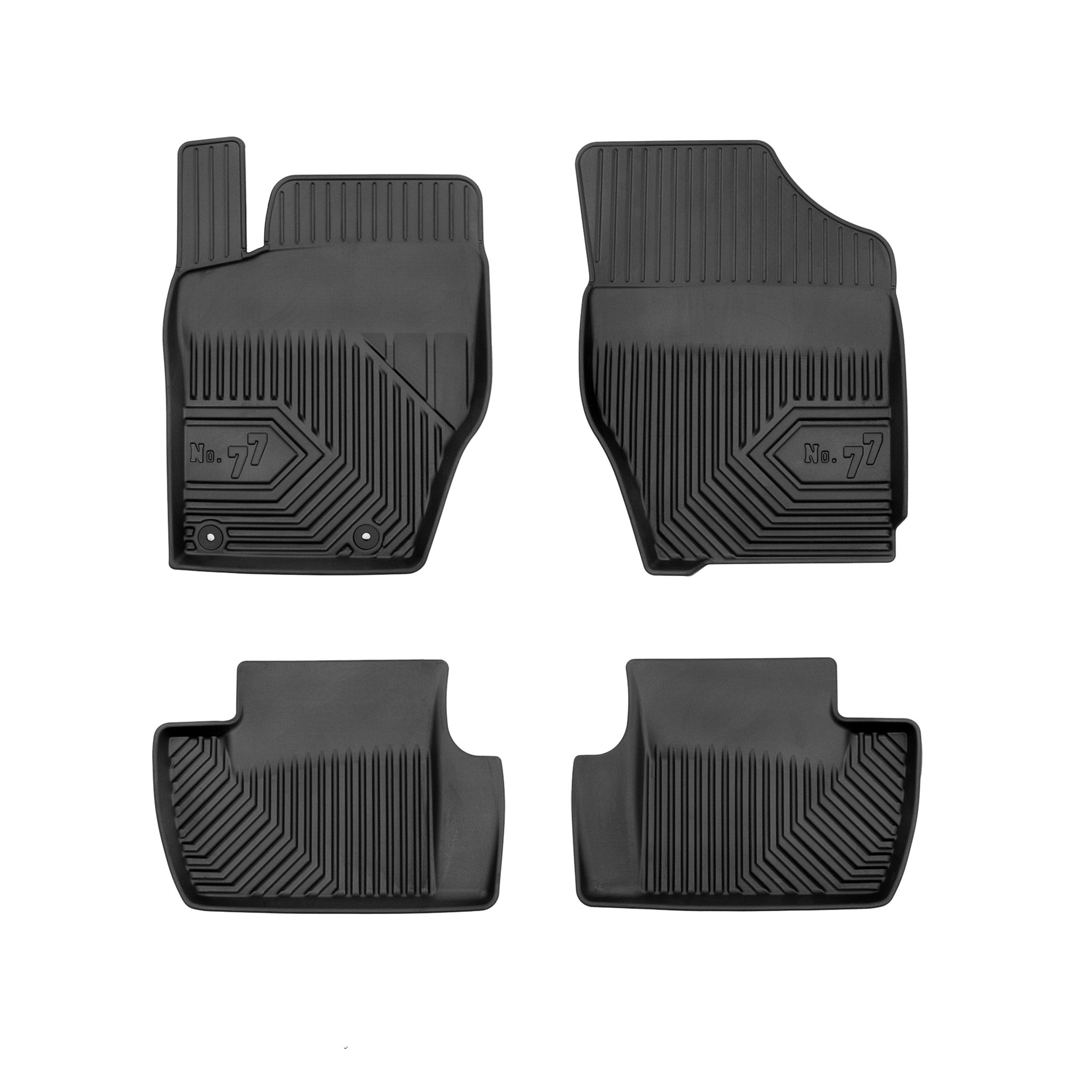 Fußmatten Gummimatten No.77 für Citroen C4 I 2004-2010 TPE Gummi Schwarz 4 tlg