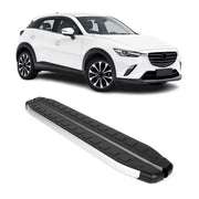 Seitenschweller Seitenbretter Trittbretter für Mazda CX-3 2015-2021 Alu Schwarz
