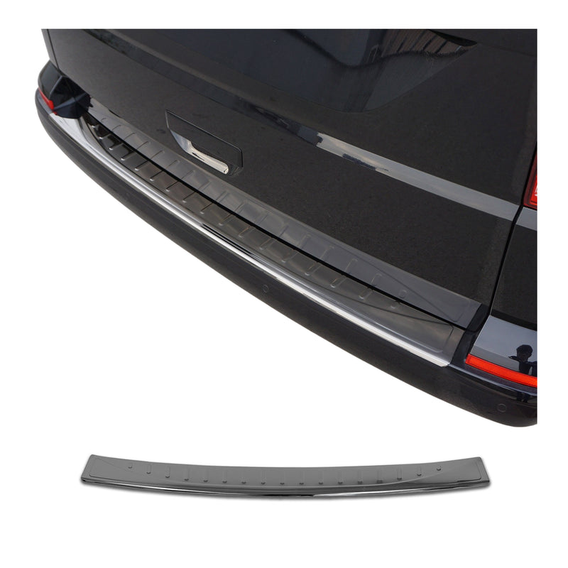 Ladekantenschutz Stoßstangenschutz für VW T6 T6.1 2015-24 Einzeltür Chrom Dunkel