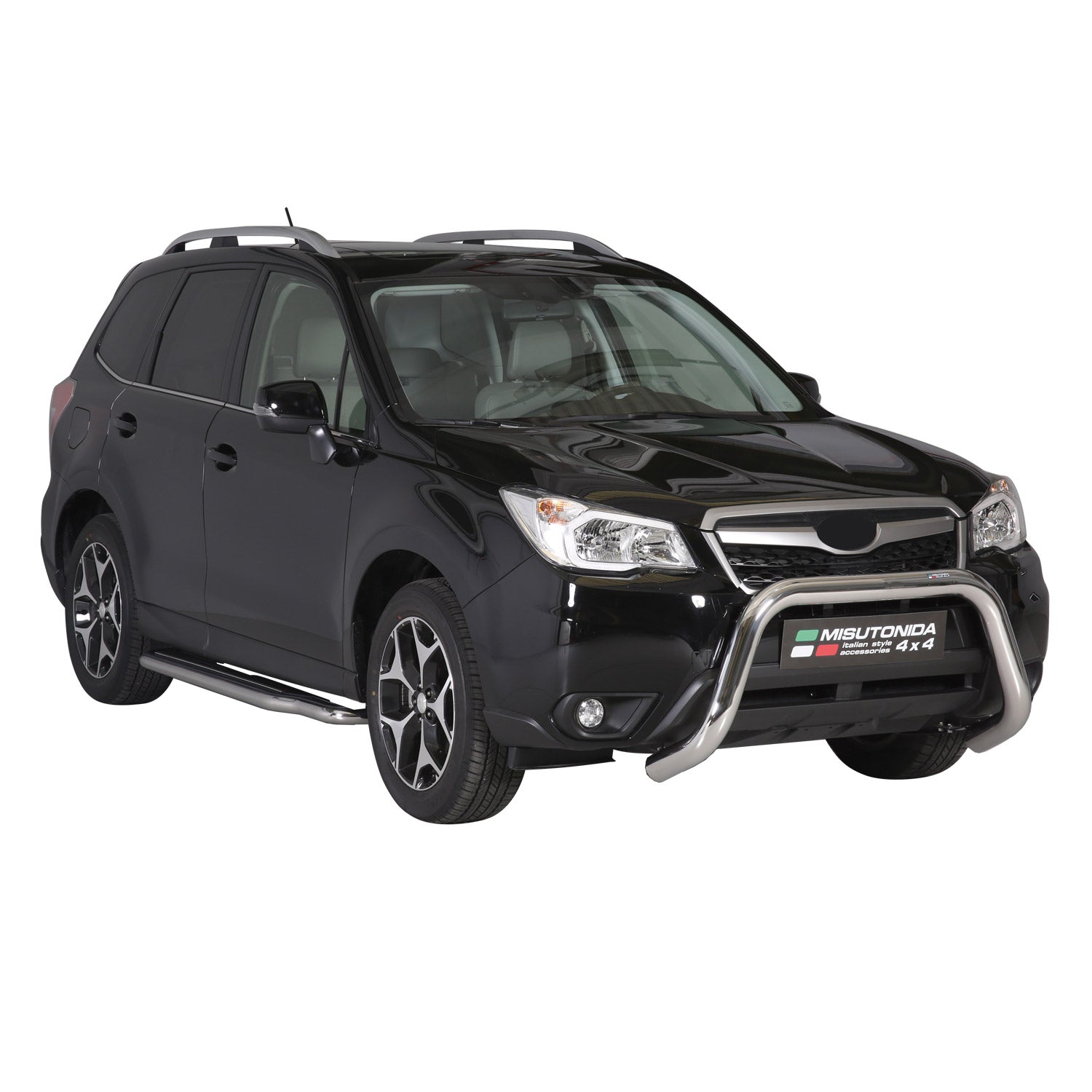 Frontbügel Frontschutzbügel für Subaru Forester IV 2013-2015 ø76mm Stahl Silber