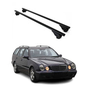 Dachträger für Mercedes E Klasse S210 T-Modell 1996-2002 75kg Metall Schwarz 2x