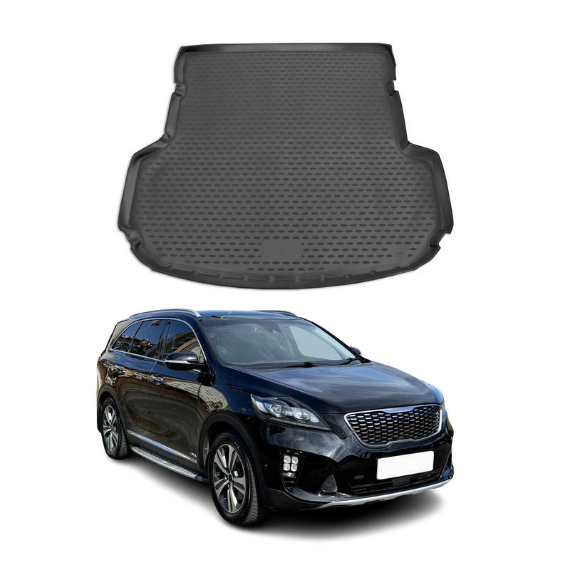 Kofferraummatte Kofferraumwanne für Kia Sorento 2015-2020 5tür Gummi TPE Schwarz