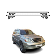 Menabo Dachträger Grundtäger für Lexus GX J120 2002-2009 90kg Alu Silber 2 tlg