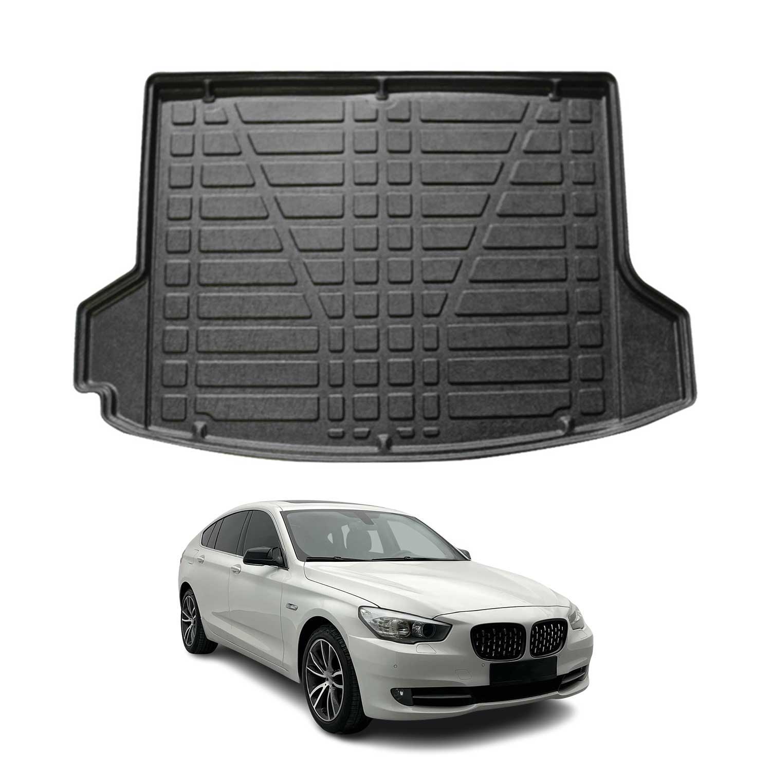 Kofferraumwanne Laderaumwanne für BMW 5er F07 2009-2016 Gummi TPE Schwarz