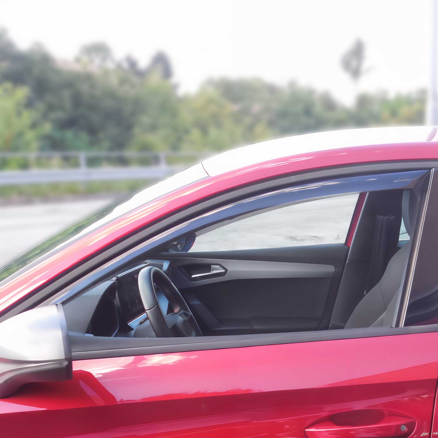 Windabweiser Regenabweiser für Seat Leon 2020-2024 Dunkel Acryl 2tlg