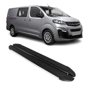 Trittbretter Seitenschweller für Opel Vivaro C 2019-2026 L1 Alu Schwarz Grau