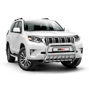 Frontbügel Frontschutzbügel für Toyota Land Cruiser 150 2019-23 ABE Stahl Silber