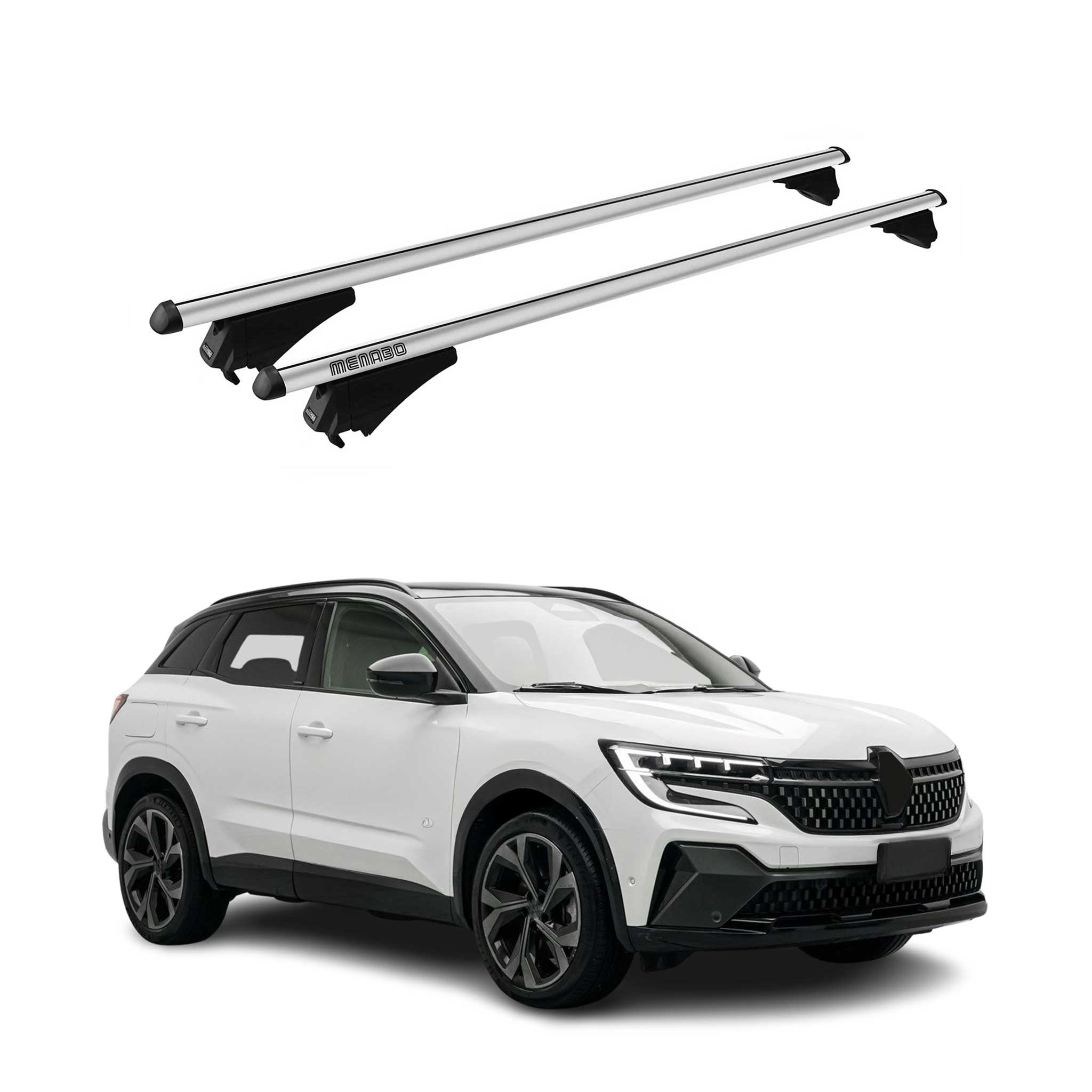 Menabo Dachträger Grundtäger für Renault Austral 2022-2026 75kg Alu Silber 2 tlg