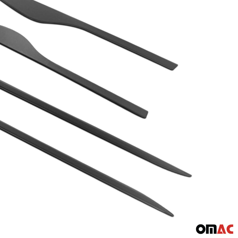 Seitentürleiste Türschutzleiste für Renault Clio 2012-2019 Chrom Stahl Dunkel 4x