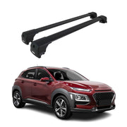 Dachträger Gepäckträger für Hyundai Kona 2018-2023 ABE Aluminium Schwarz
