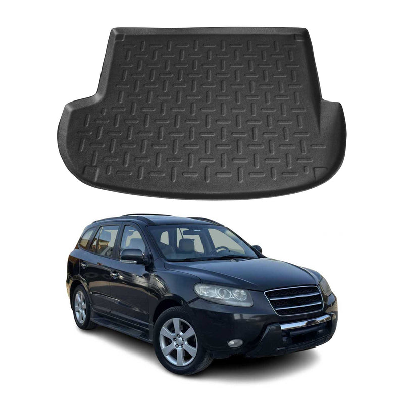 Kofferraumwanne Laderaumwanne für Hyundai Santa Fe 2006-2012 Gummi TPE Schwarz