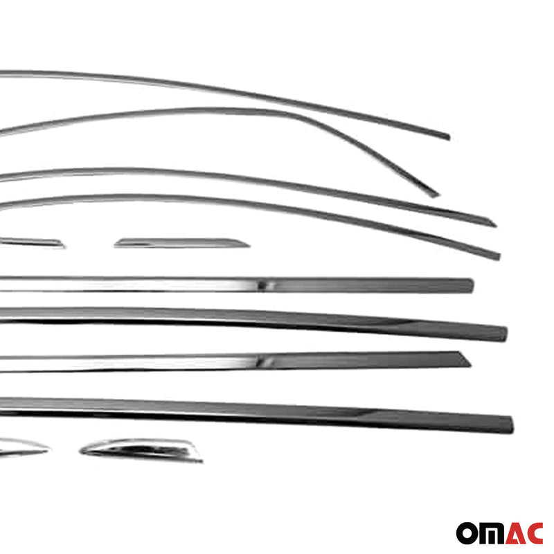Fensterleisten Zierleisten für Renault Megane Limo 2016-2025 Chrom Dunkel 12x