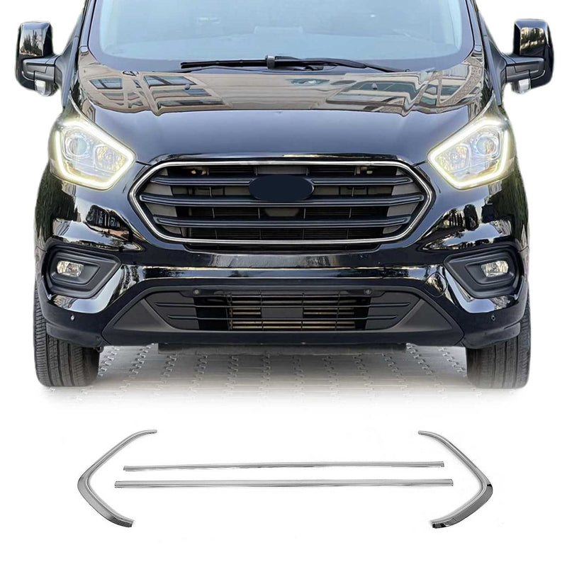 Kühlergrill Leisten Grillleisten für Ford Transit Custom 2018-2023 Chrom 4x