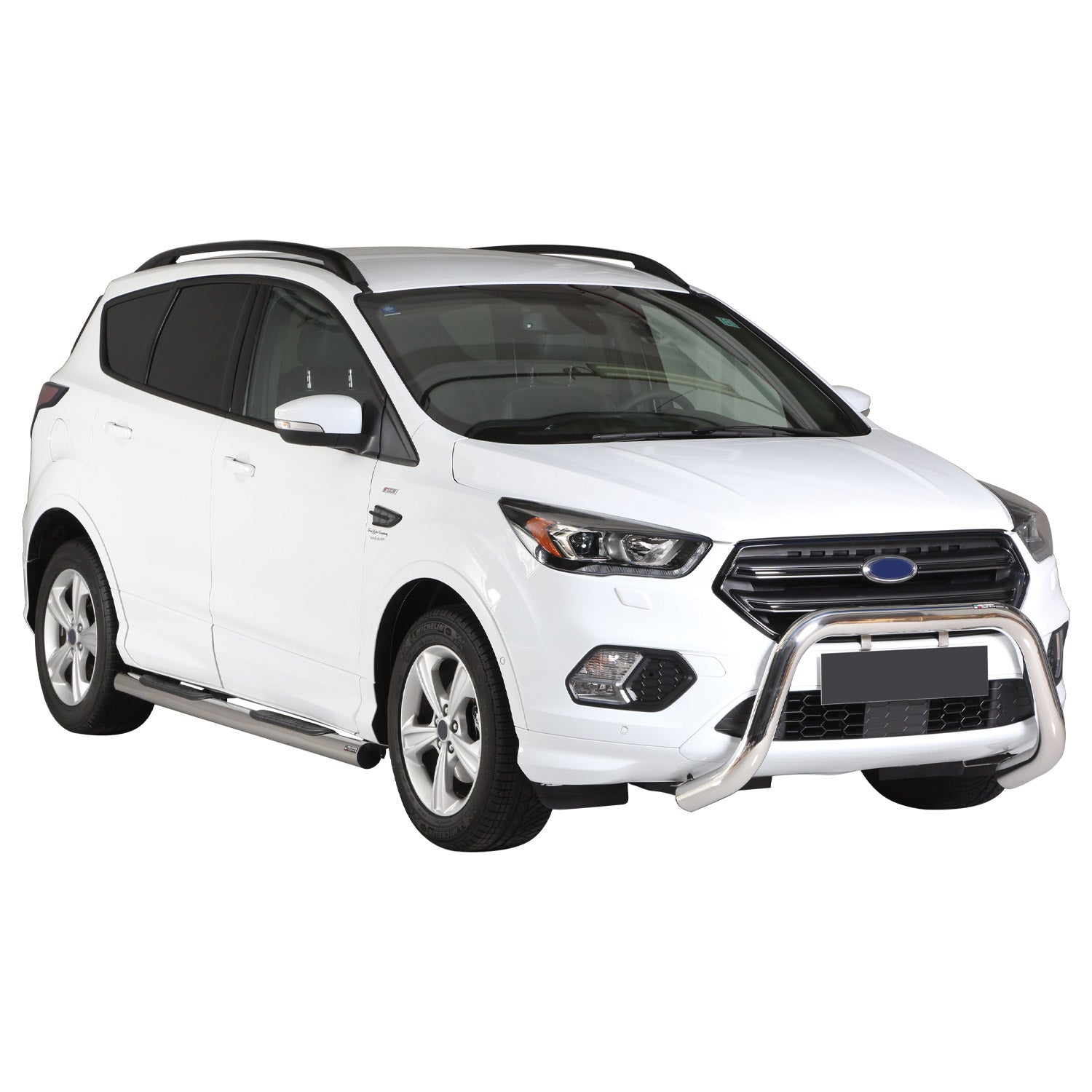 Frontbügel Frontschutzbügel für Ford Kuga 2017-2019 ø76mm Stahl Silber Schutz