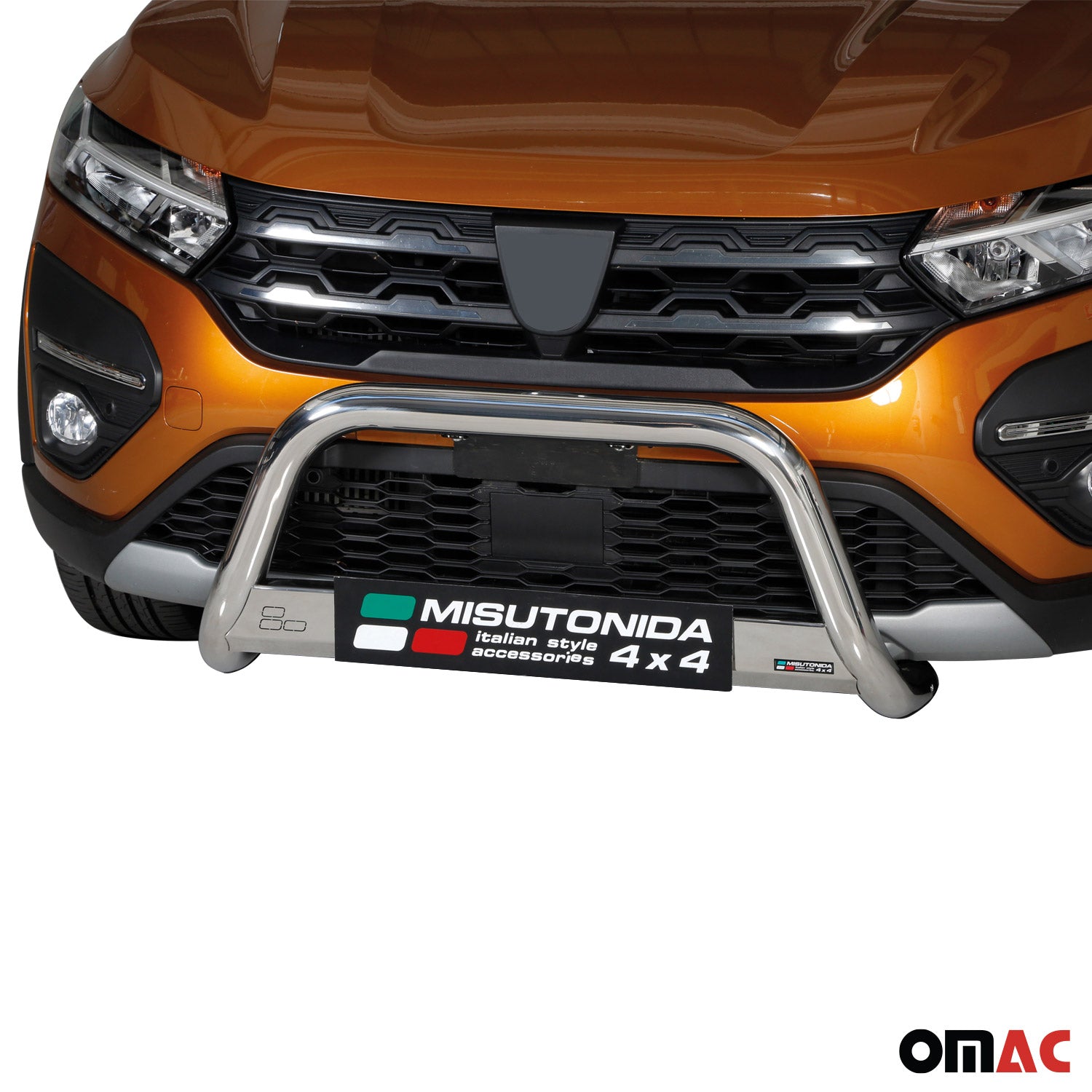 Frontbügel Frontschutzbügel für Dacia Sandero Stepway 2021-2026 ø63 Stahl Silber