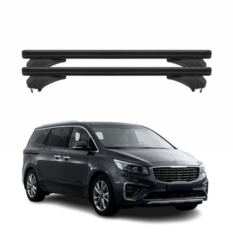 Menabo Dachträger für KIA Carnival III / Gran Carnival 2014-2021 Alu Schwarz 2x