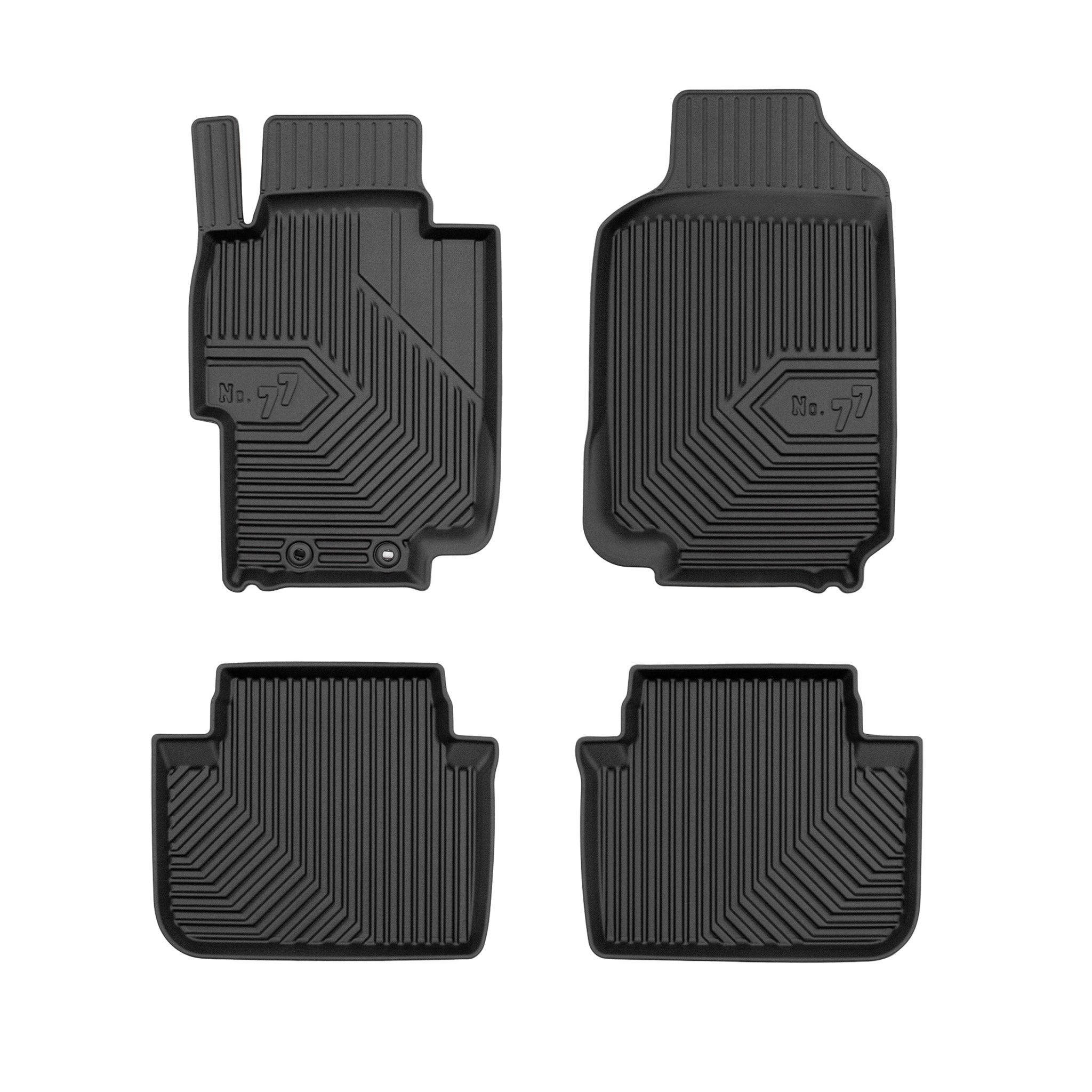 Fußmatten Gummimatten No.77 für Honda Accord VII 2002-2008 TPE Schwarz 4 tlg