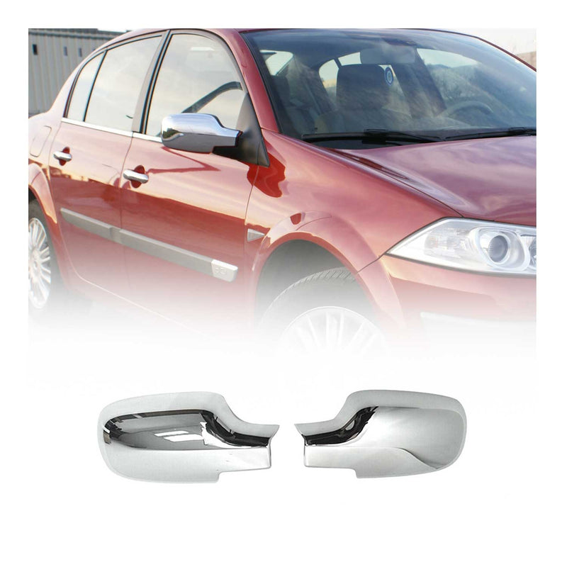 Spiegelkappen Spiegelabdeckung für Renault Scenic 2003-2009 Chrom ABS Silber